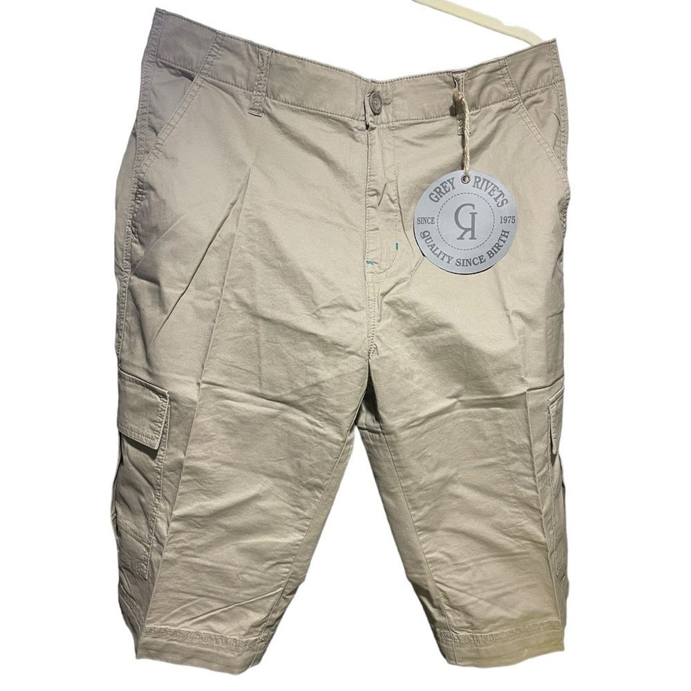 Grey Rivets Men’s Messenger Cargo Shorts - Picture 2 of 7
